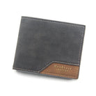 Portefeuille Court Slim en Cuir PU Classique pour Homme