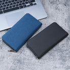 Portefeuille Zippé Long pour Homme Multi-Cartes Grande Capacité
